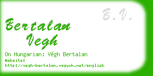 bertalan vegh business card