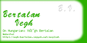 bertalan vegh business card